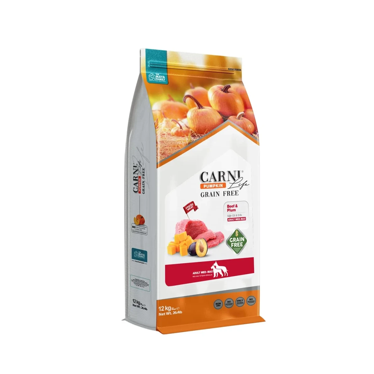 Carnı Life Pumpkın Tahılsız Köpek Sığır&Erik Medıum &Maxı Yetişkin 12KG