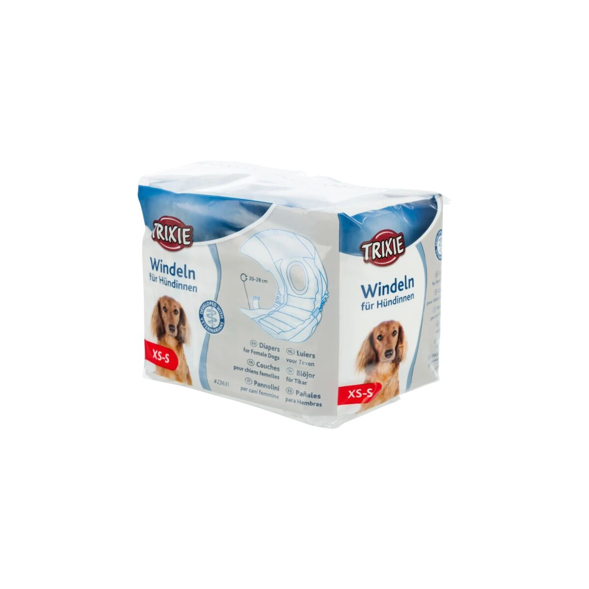 Trixie Dişi Köpek Tuvalet ve Çiş Pedi XS/S-20/28 Cm 12 Adet