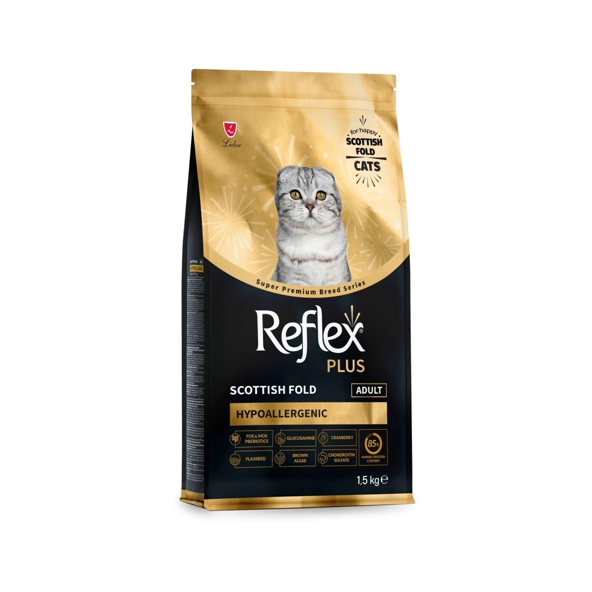 Reflex Plus Hipoalerjenik Scottish Fold Yetişkin Kedi Maması 1,5kg