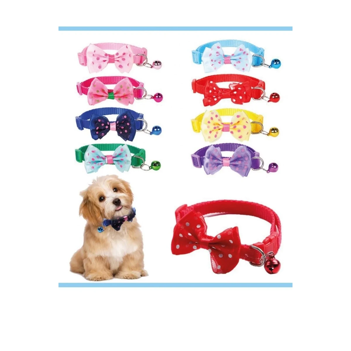 MADPET Papyonlu ve Çıngıraklı Tasma - görsel 2