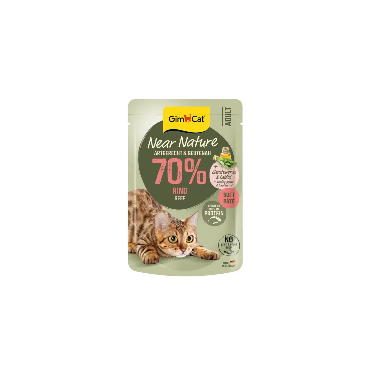 GimCat Near Nature Sığır Etli Ezme Yetişkin Kedi Konservesi 85gr