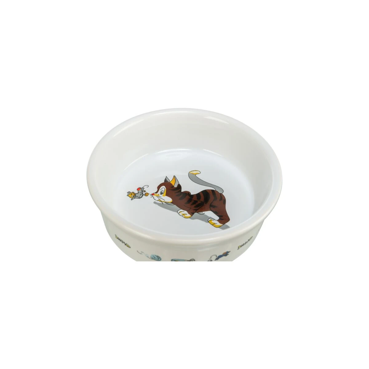 Trixie Seramik Mama ve Su Kabı 0,2L  12 Cm Gri/Beyaz - görsel 2