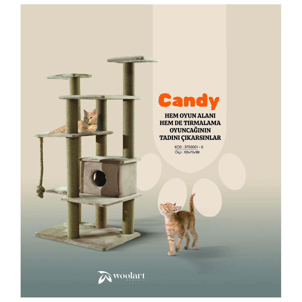Candy Kedi Tırmalama Mobilyası