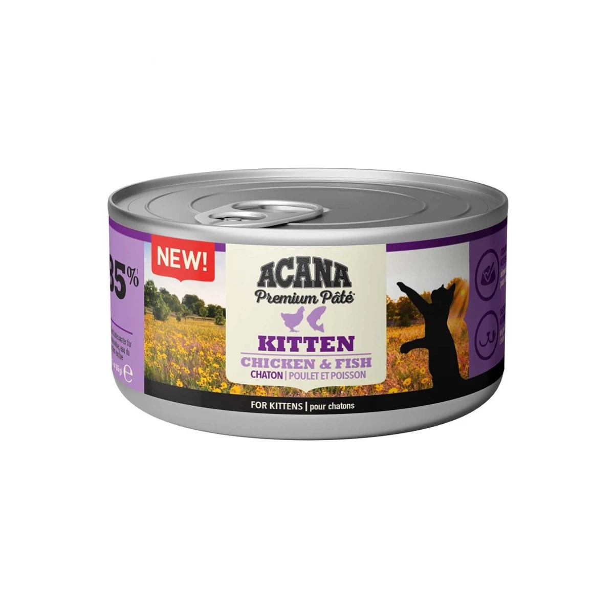 Acana Premium Pate Tavuklu ve Balıklı Yavru Kedi Konservesi 85gr