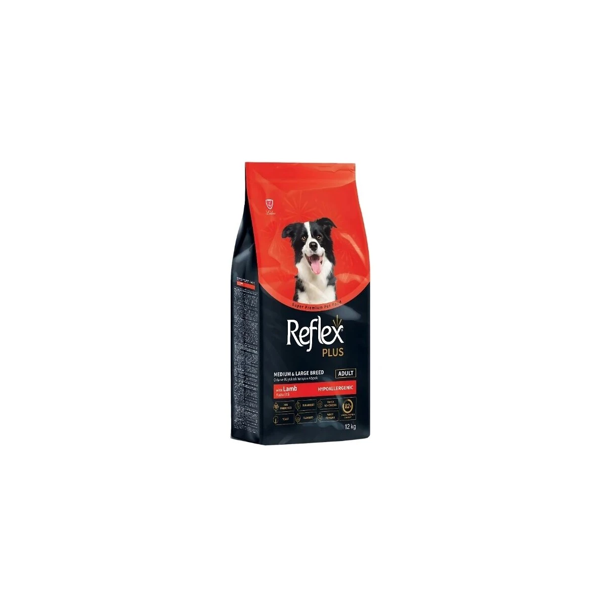 Reflex Plus Kuzu Etli Orta ve Büyük Irk Yetişkin Köpek Maması 12 Kg