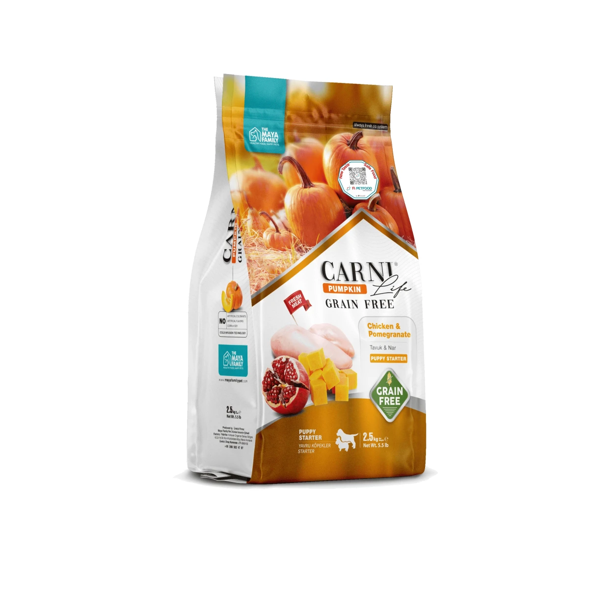 Carni Life Pumpkin Tahılsız Köpek Tavuk & Nar Puppy Starter 2,5 KG