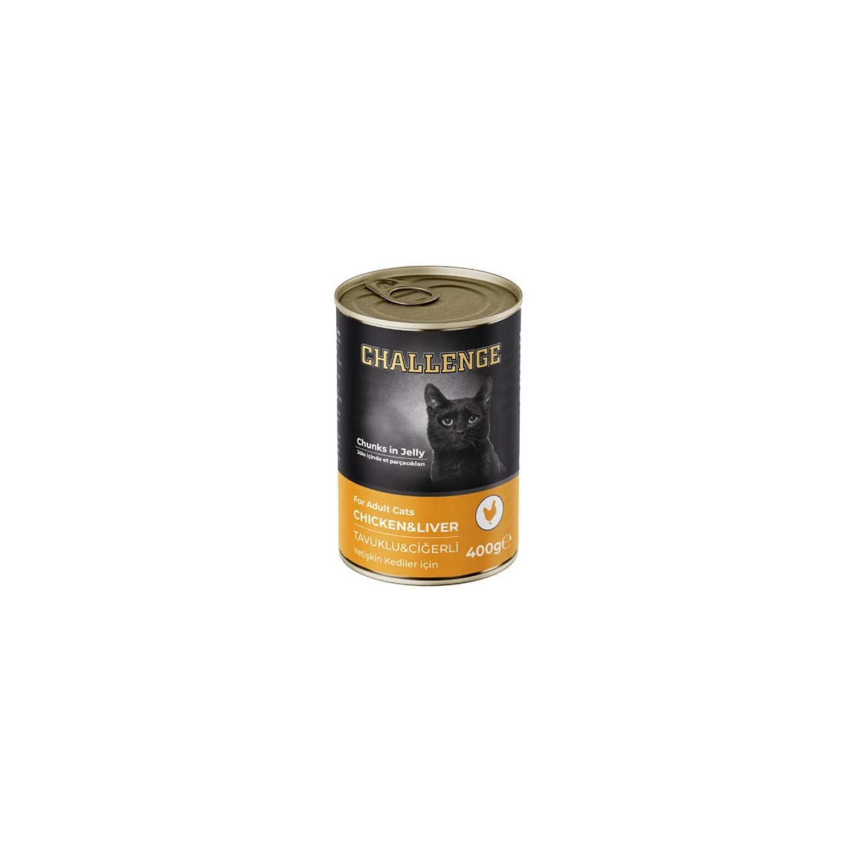 Challenge Tavuklu Ciğerli Yetişkin Kedi Yaş Maması 400 gr