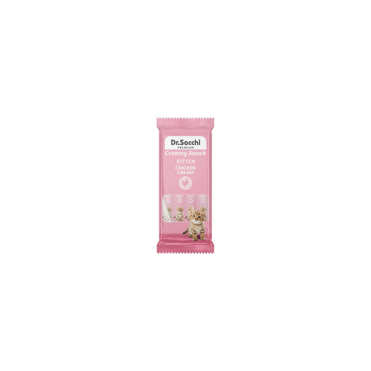 Dr.Sacchi Creamy Snack Tavuklu Sıvı Yavru Kedi Ödülü 4x14 Gr