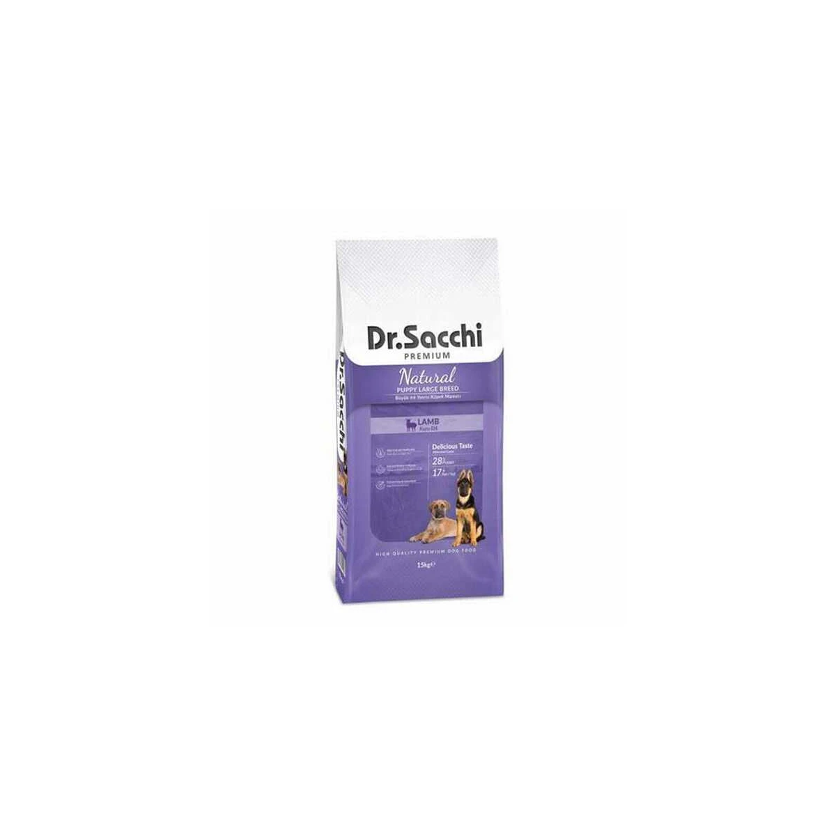 Dr.Sacchi Premium Natürel Puppy Large Breed Büyük Irk Kuzulu Yavru Köpek Maması 15 Kg