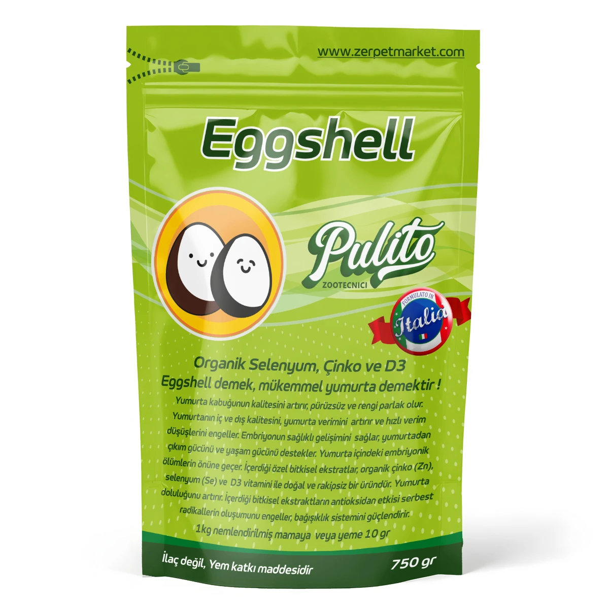 Eggshell Organik Selenyum, Çinko ve D3 - 750gr