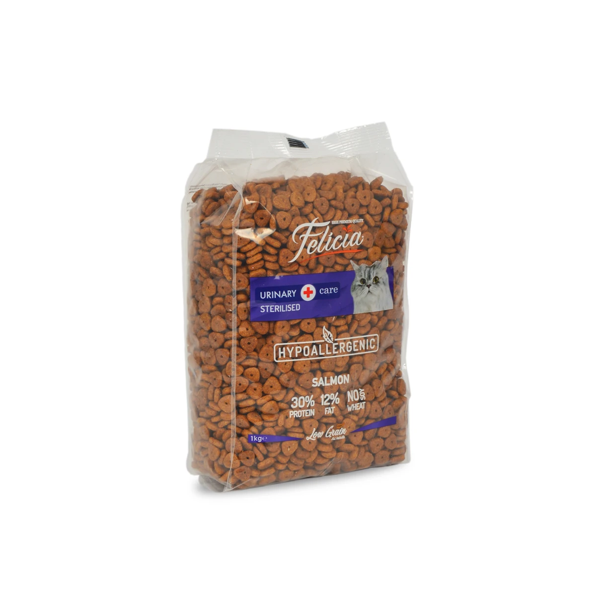 Felicia 1 Kg Kolajenli Somonlu Az Tahıllı Kısırlaştırılmış Kedi Maması HypoAllergenic Kedi Maması