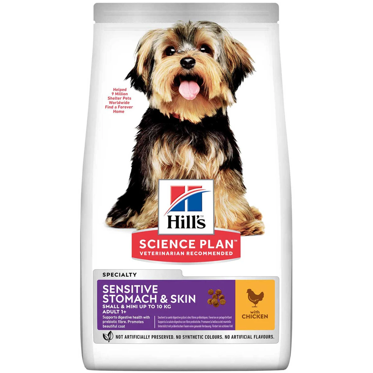 Hills Hassas Mide ve Derili Küçük Irk Tavuklu Yetişkin Köpek Maması 1,5kg