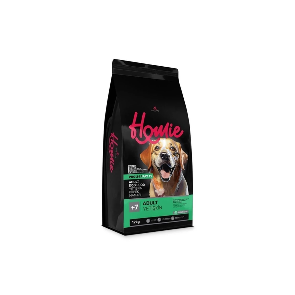 Homie Düşük Tahıllı +7 Yaş Yaşlı Köpek Maması 12 Kg