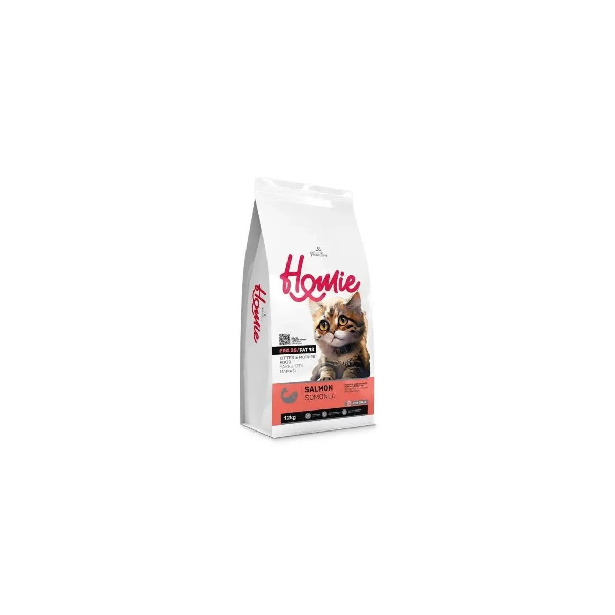 Homie Düşük Tahıllı Kitten Mother Somonlu Yavru Kedi Maması 12 Kg