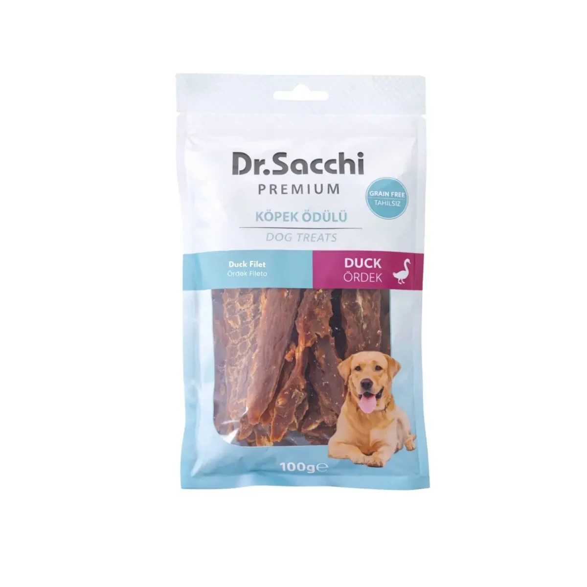 Dr.Sacchi Premium Ördekli Fileto Tahılsız Köpek Ödülü 100 Gr