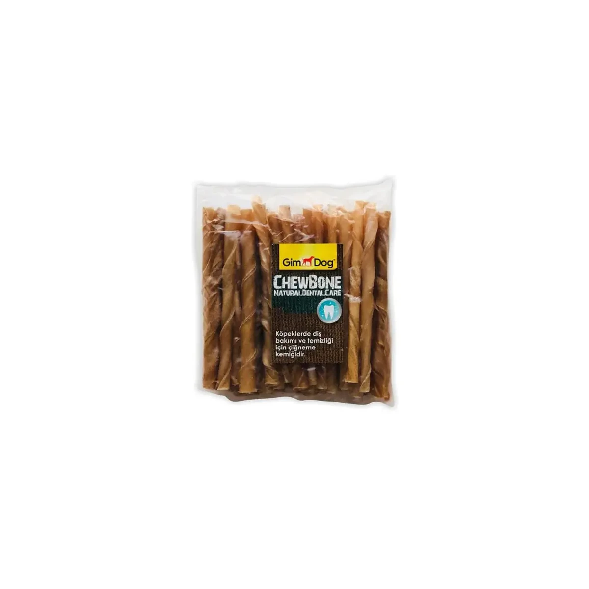 Gimdog Mordimi Burgu Çubuk Kemik 15 cm 50li Paket Natural
