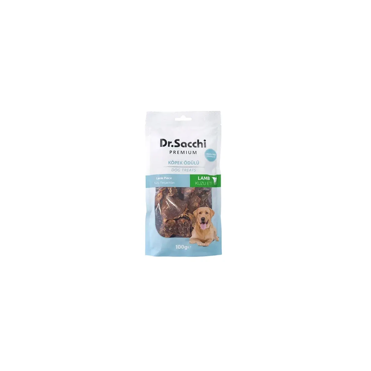 Dr.Sacchi Premium Kuzu Parçacıklı Tahılsız Köpek Ödülü 100 gr