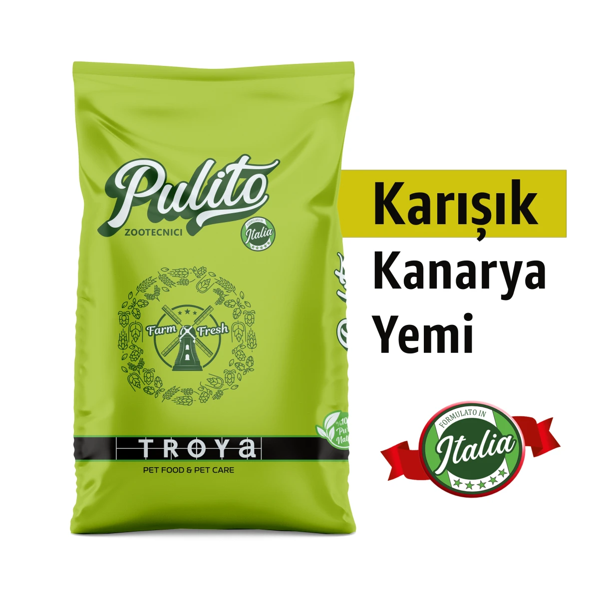 Pulito Karışık Şalgamsız Kanarya Yemi Orjinal Paket 20 KG