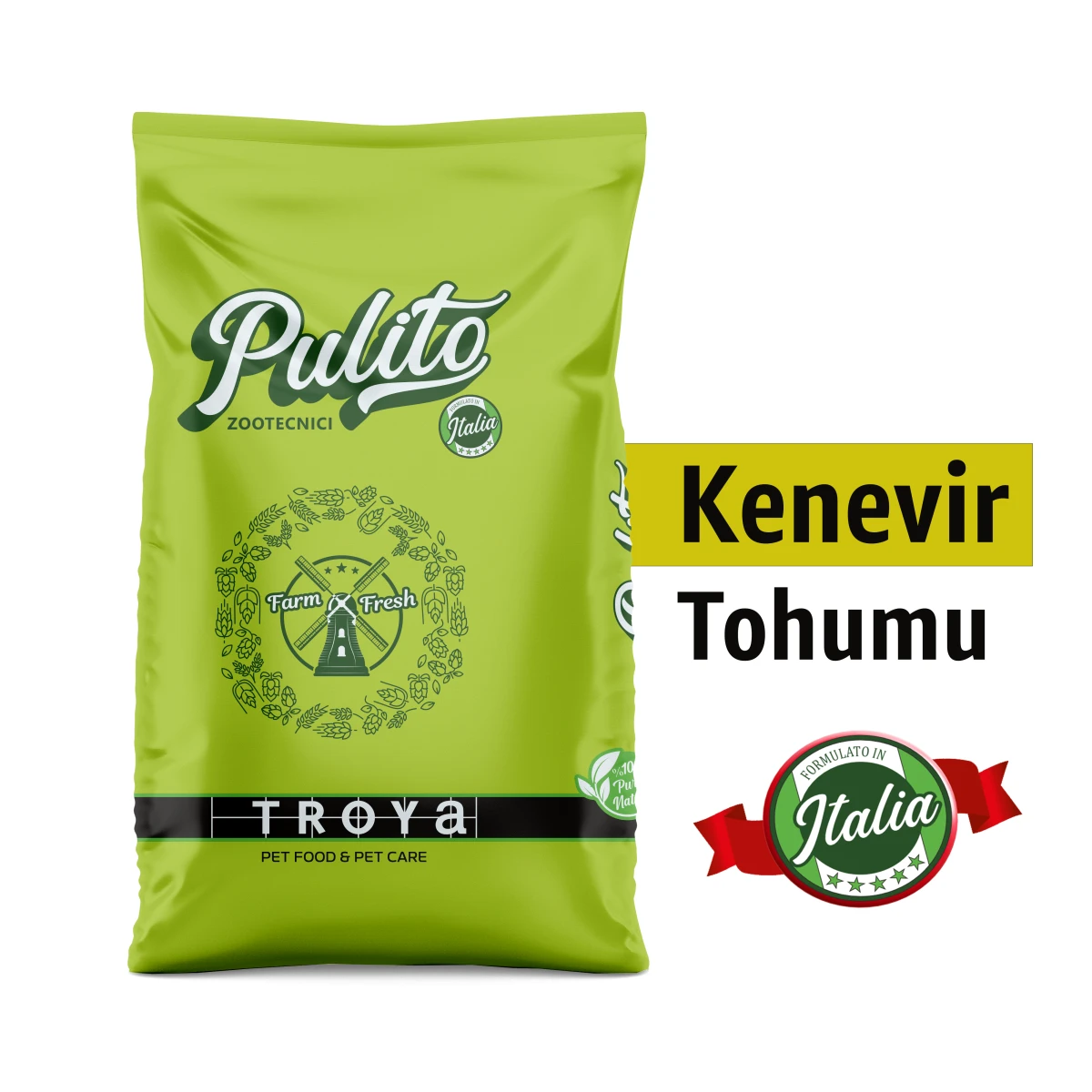 Pulito Kenevir Tohumu 20 KG Orjinal Paket