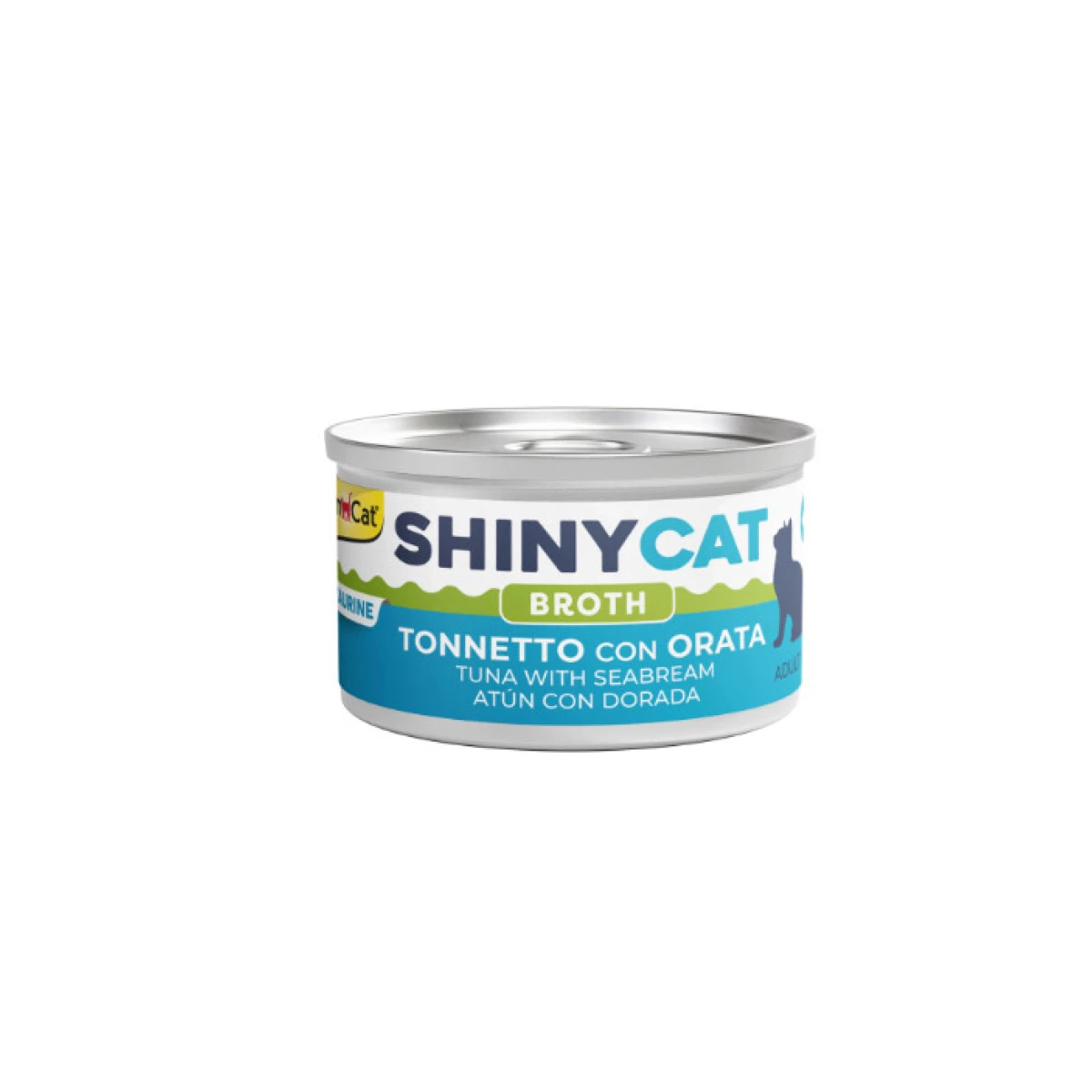 GimCat Shinycat Broth Sos İçinde Çipura ve Ton Balıklı Kedi Konservesi 70g