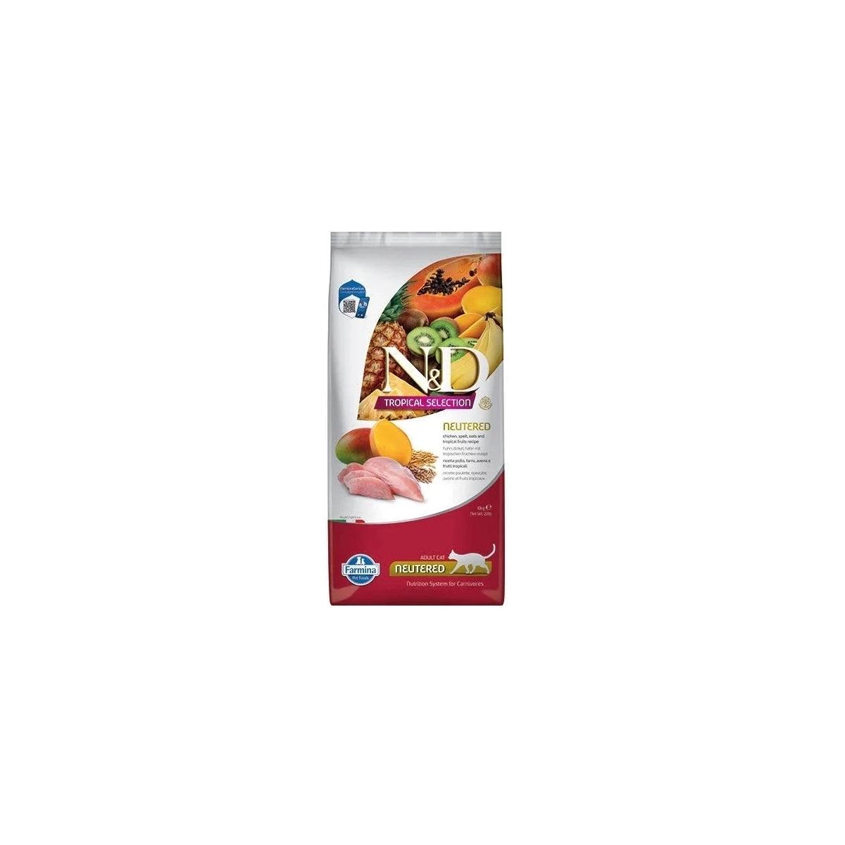 ND Tropical Selection Tavuklu ve Tropikal Meyveli Kısırlaştırılmış Kedi Maması 10kg