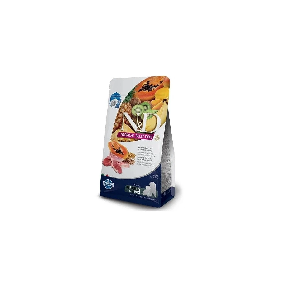 N&D Tropical Selection Kuzu Etli ve Tropikal Meyveli Orta ve Büyük Irk Yavru Köpek Maması 10kg