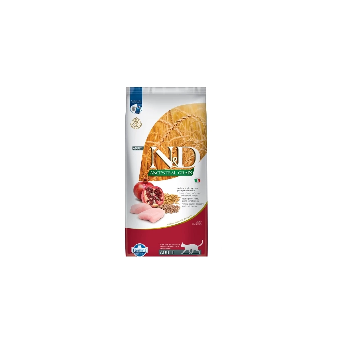 ND Ancestral Grain Tavuklu ve Narlı Ata Tahıllı Yetişkin Kedi Maması 10kg