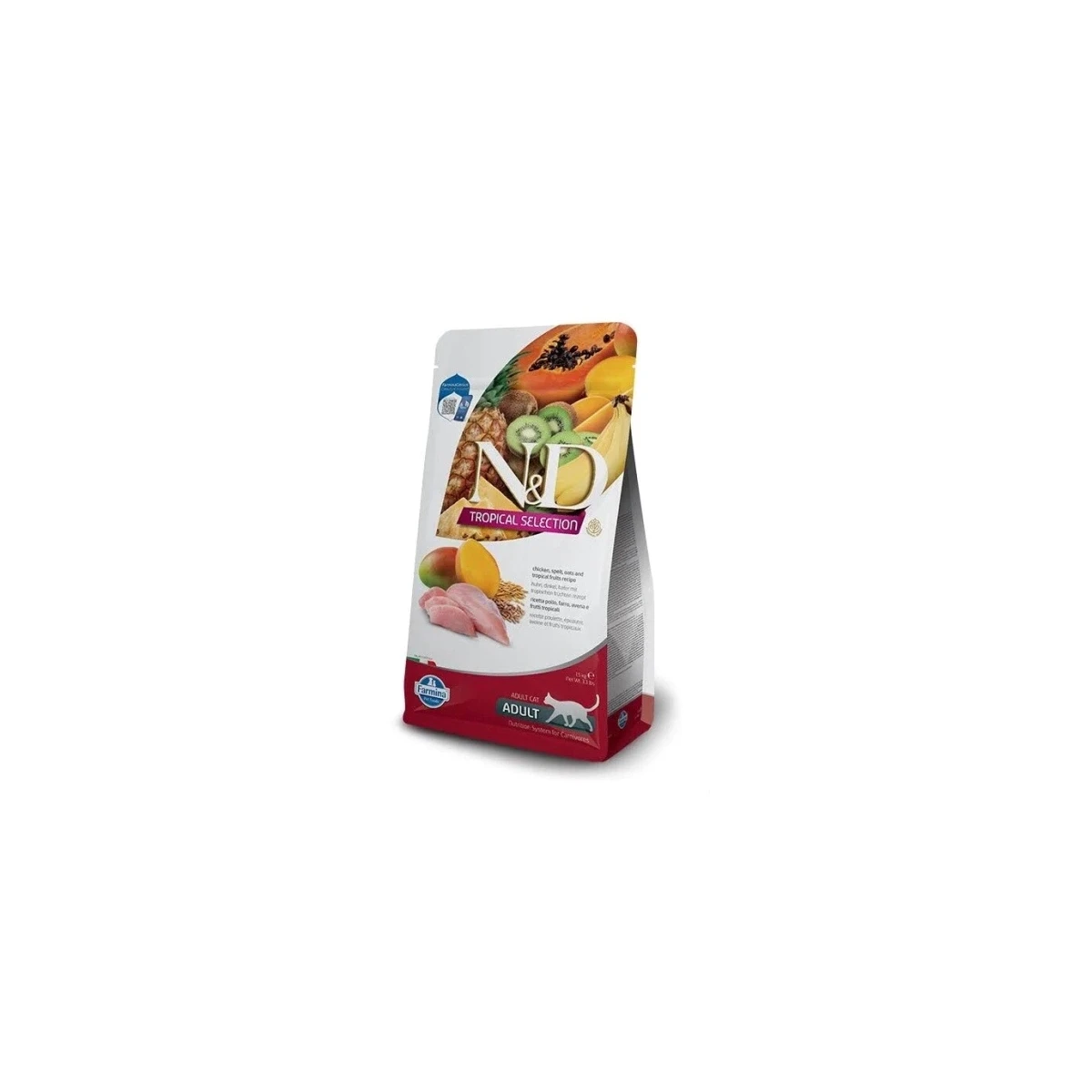 ND Tropical Selection Tavuklu ve Tropikal Meyveli Yetişkin Kedi Maması 1,5kg