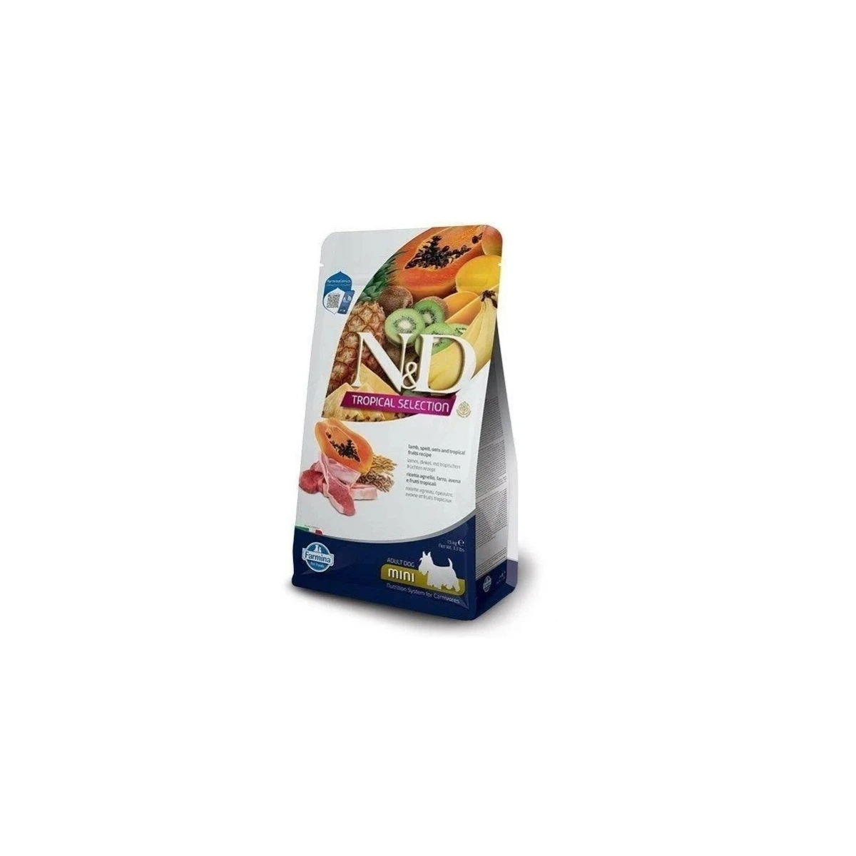 N&D Tropical Selection Kuzu Etli ve Tropikal Meyveli Mini Irk Yetişkin Köpek Maması 1,5kg