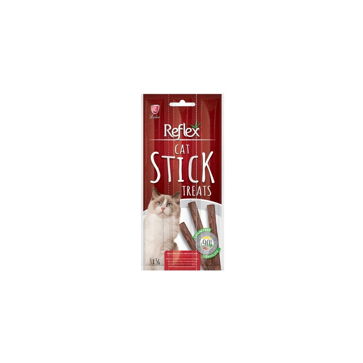 Reflex Biftekli ve Kuzulu Tahılsız Kedi Ödül Çubuğu 15gr (3'lü)