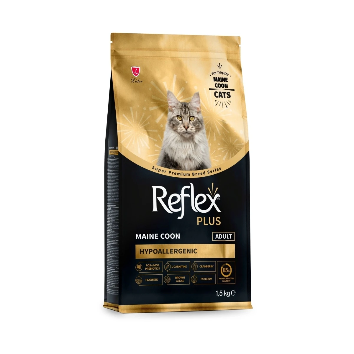 Reflex Plus Hipoalerjenik Maine Coon Yetişkin Kedi Maması 1,5kg