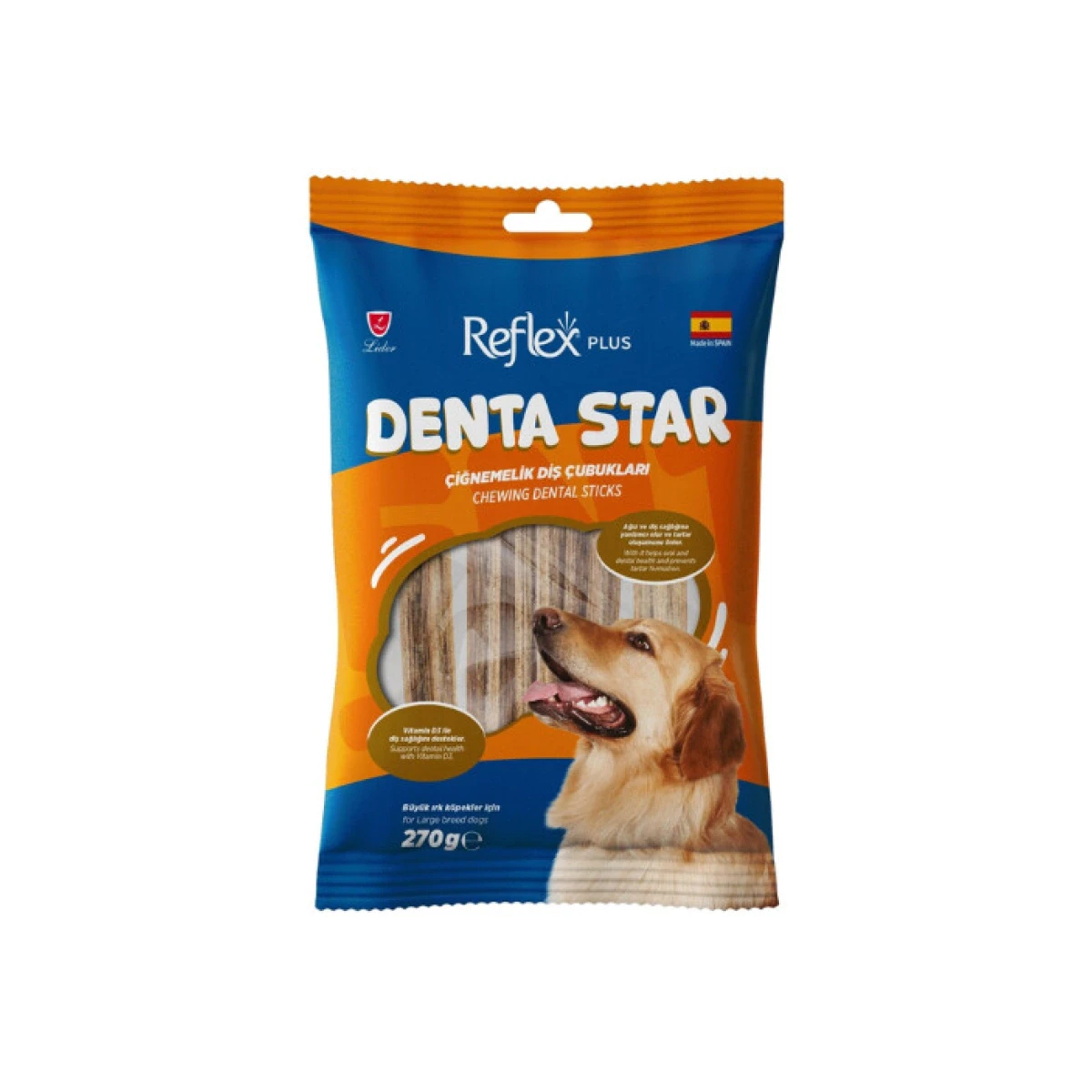 Reflex Plus Denta Star Diş Sağlığı Destekleyici Büyük Irk Köpek Ödül Maması 270gr