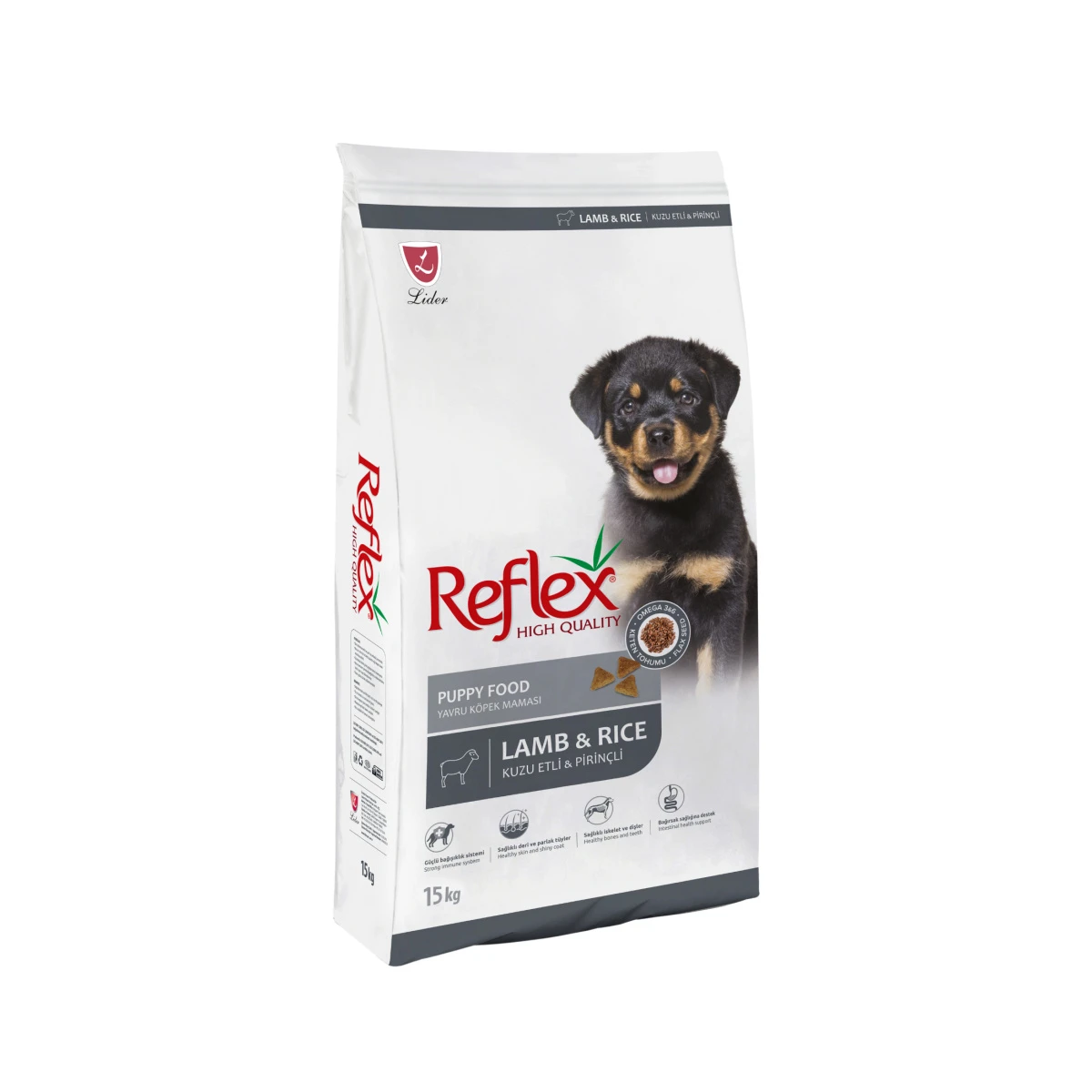Reflex Kuzu Etli ve Pirinçli Yavru Köpek Maması 15kg