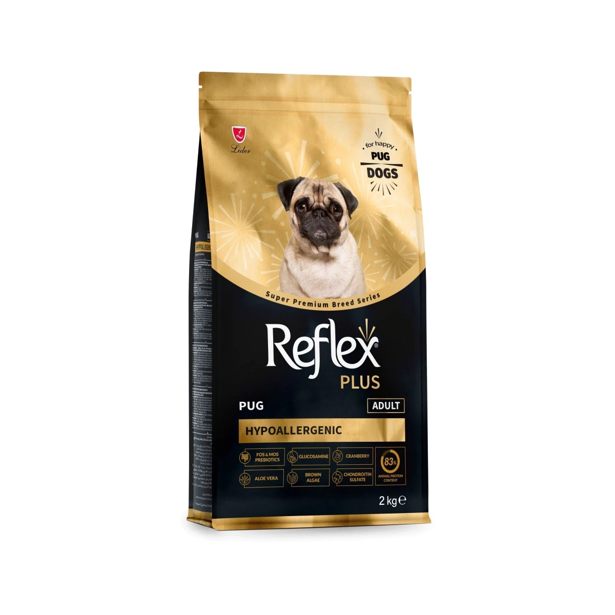 Reflex Plus Hipoalerjenik Pug Yetişkin Köpek Maması 2kg