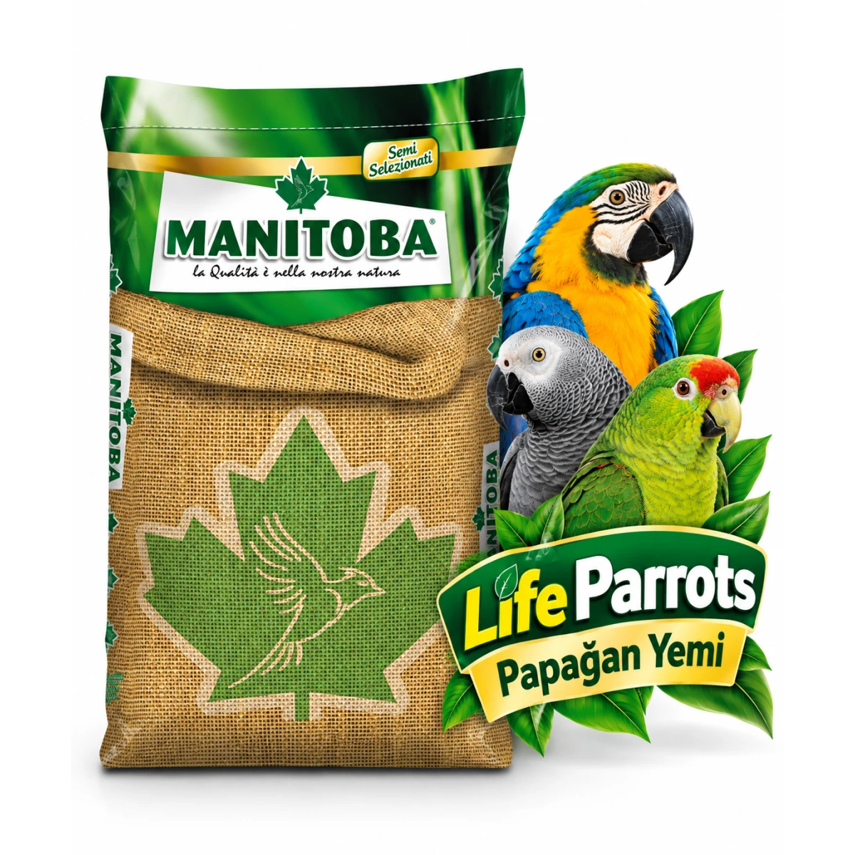 PARROT LİFE - Büyük ve Orta boy Papağan yemi 15 KG