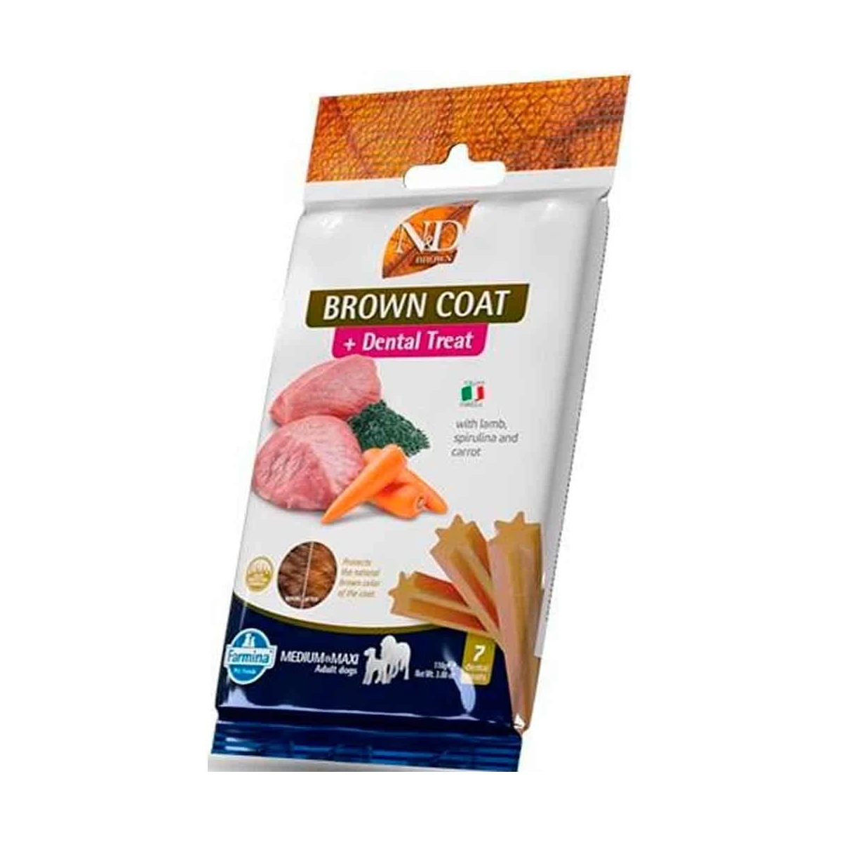 ND Dental Treat Brown Coat Medium/Maxi Köpek Ödülü 7'li Paket