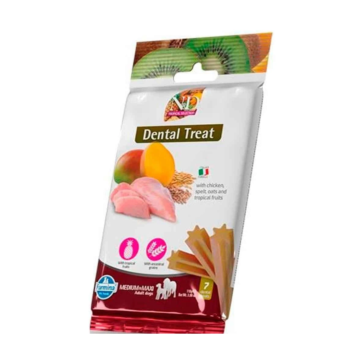 N&D Dental Treat Tropikal Meyveli Tavuklu Balkabaklı Köpek Ödülü 7'li Paket