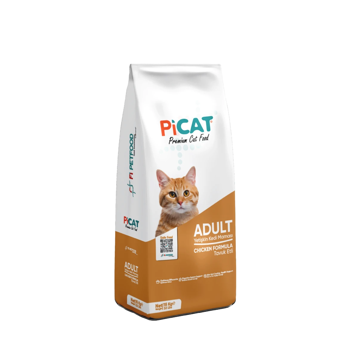 Pi Cat Tavuklu Yetişkin Kedi Maması 15 Kg