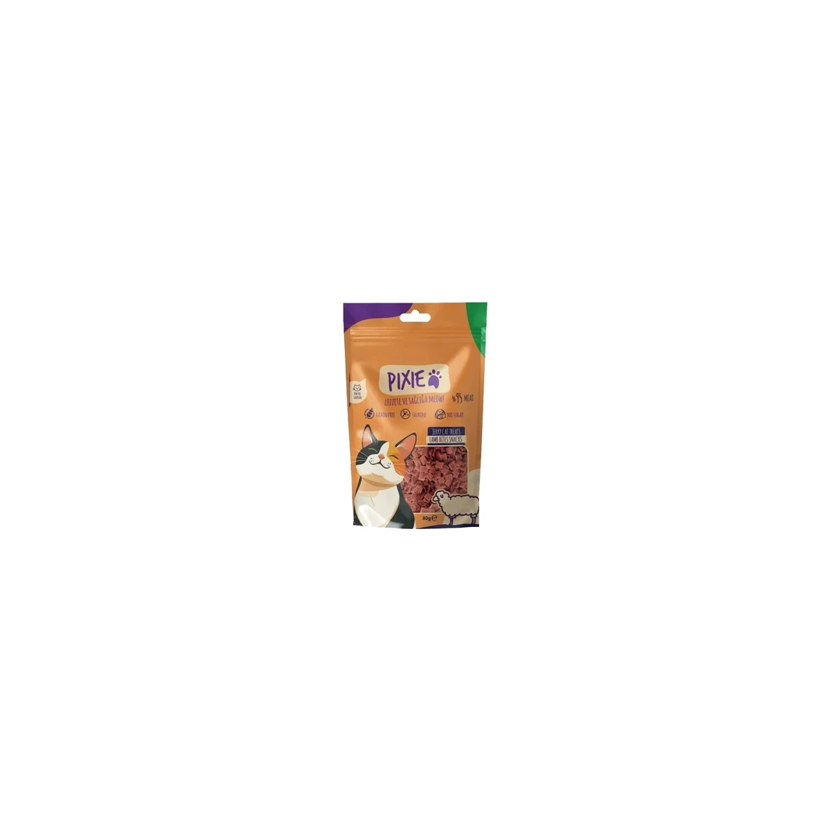 Pixie Kuzu Etli Tahılsız Kedi Ödül Maması (80 g)