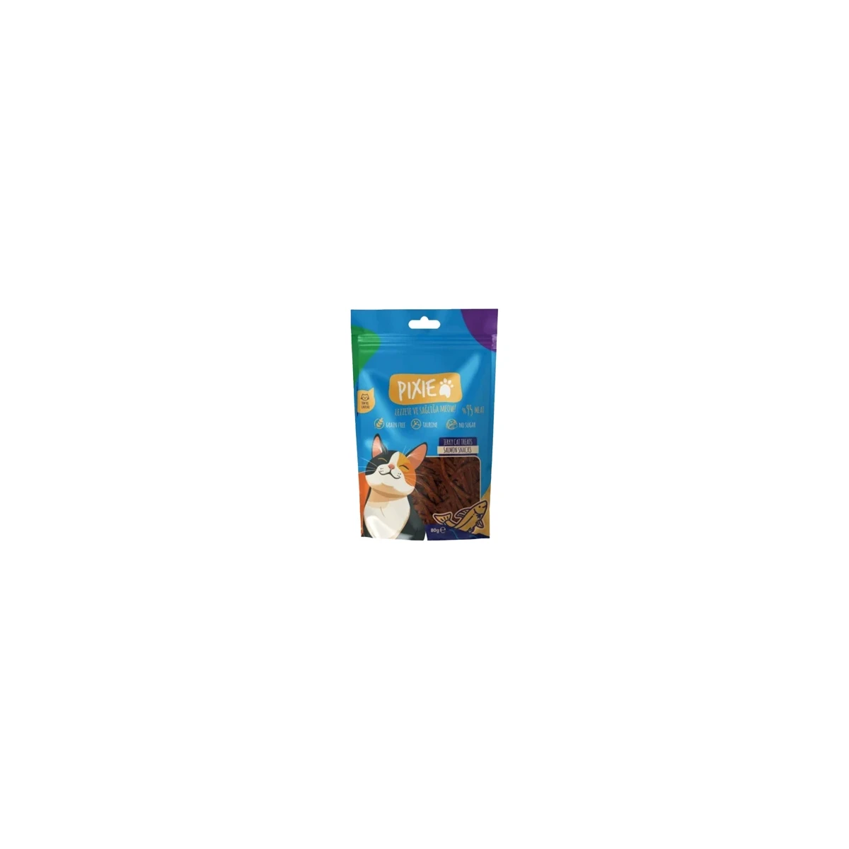 Pixie Somonlu Tahılsız Kedi Ödül Maması (80 g)