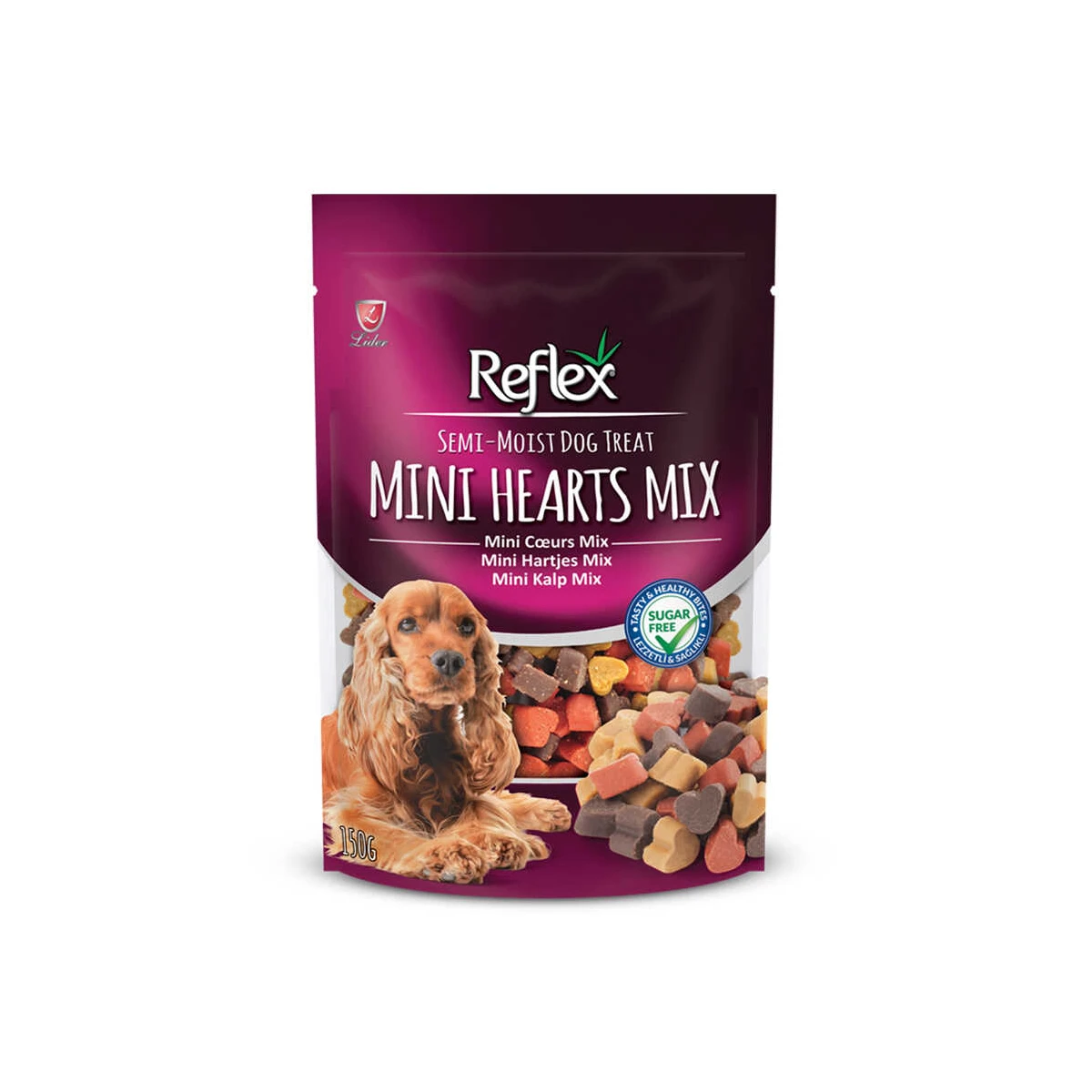 Reflex Karışık Renkli Mini Kalpli Yumuşak Köpek Ödül Maması 150gr