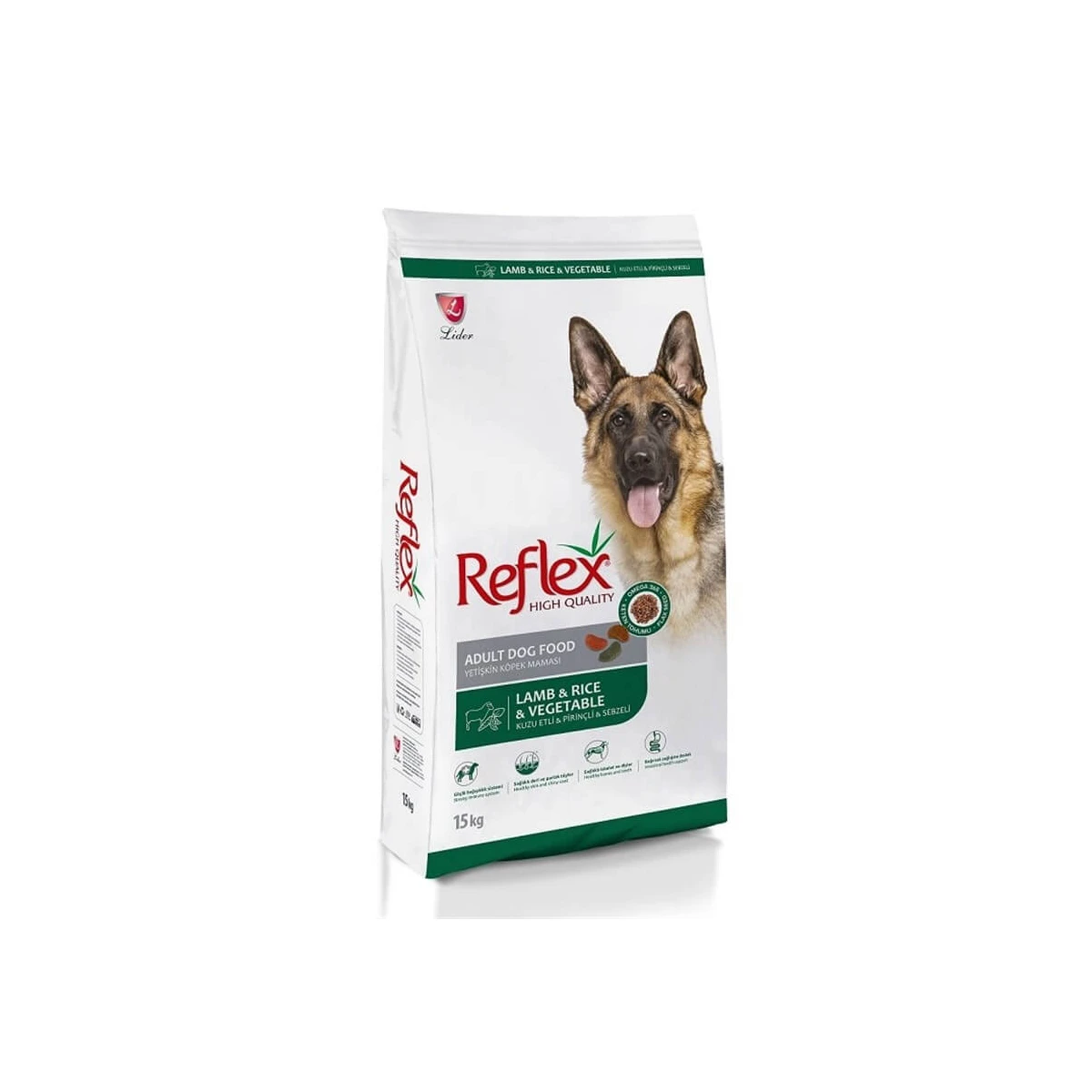 Reflex Kuzulu, Pirinçli ve Sebzeli Yüksek Kaliteli Köpek Maması 15 Kg