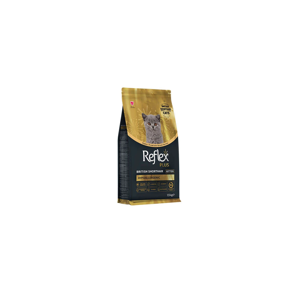 Reflex Plus Hypoallergenic Kitten British Shorthair Özel Irk Yavru Kedi Maması 1,5 Kg