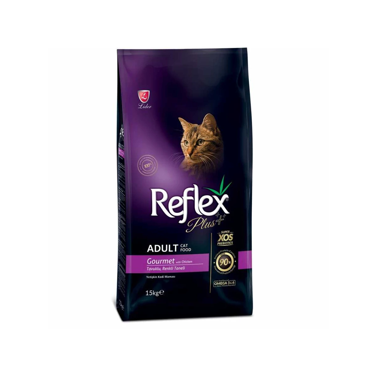 Reflex Plus Renkli Taneli Gourmet Yetişkin Kedi Maması 15 kg