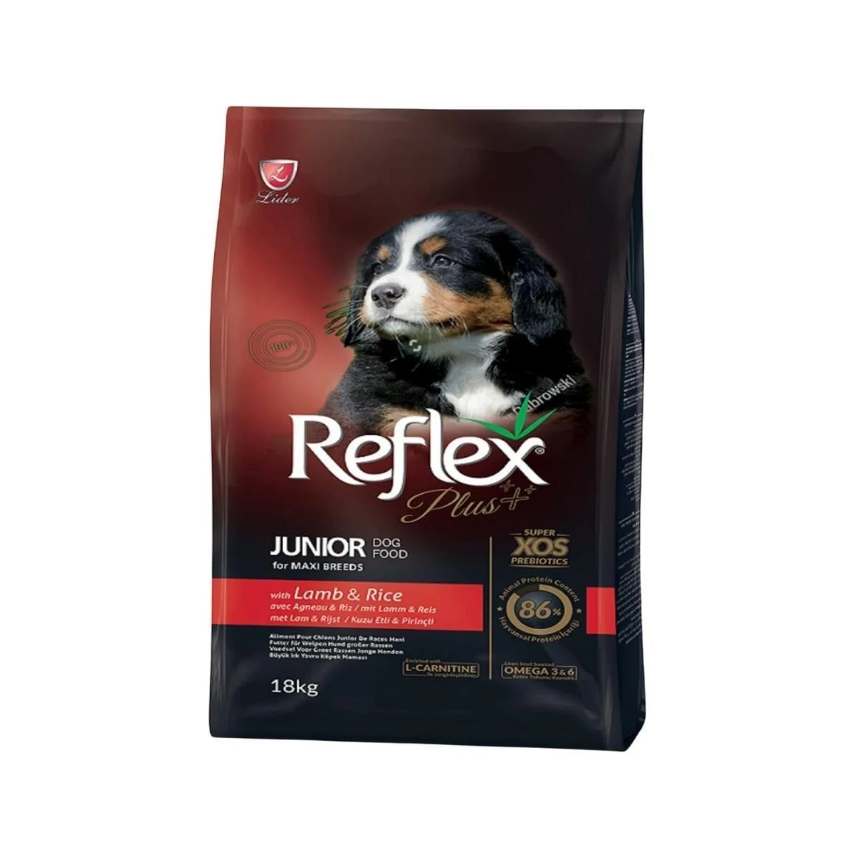 Reflex Plus Kuzu Etli Orta ve Büyük Irk Yavru Köpek Maması 18 kg