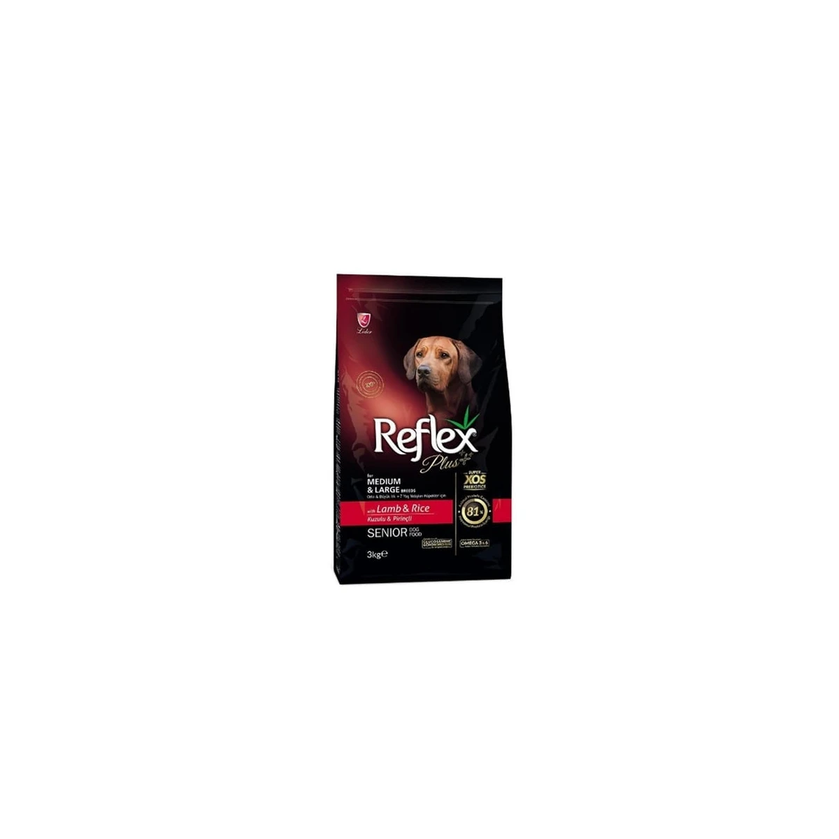 Reflex Plus Kuzulu Senior 3 Kg Medium&Large Breed Yaşlı Kuru Köpek Maması