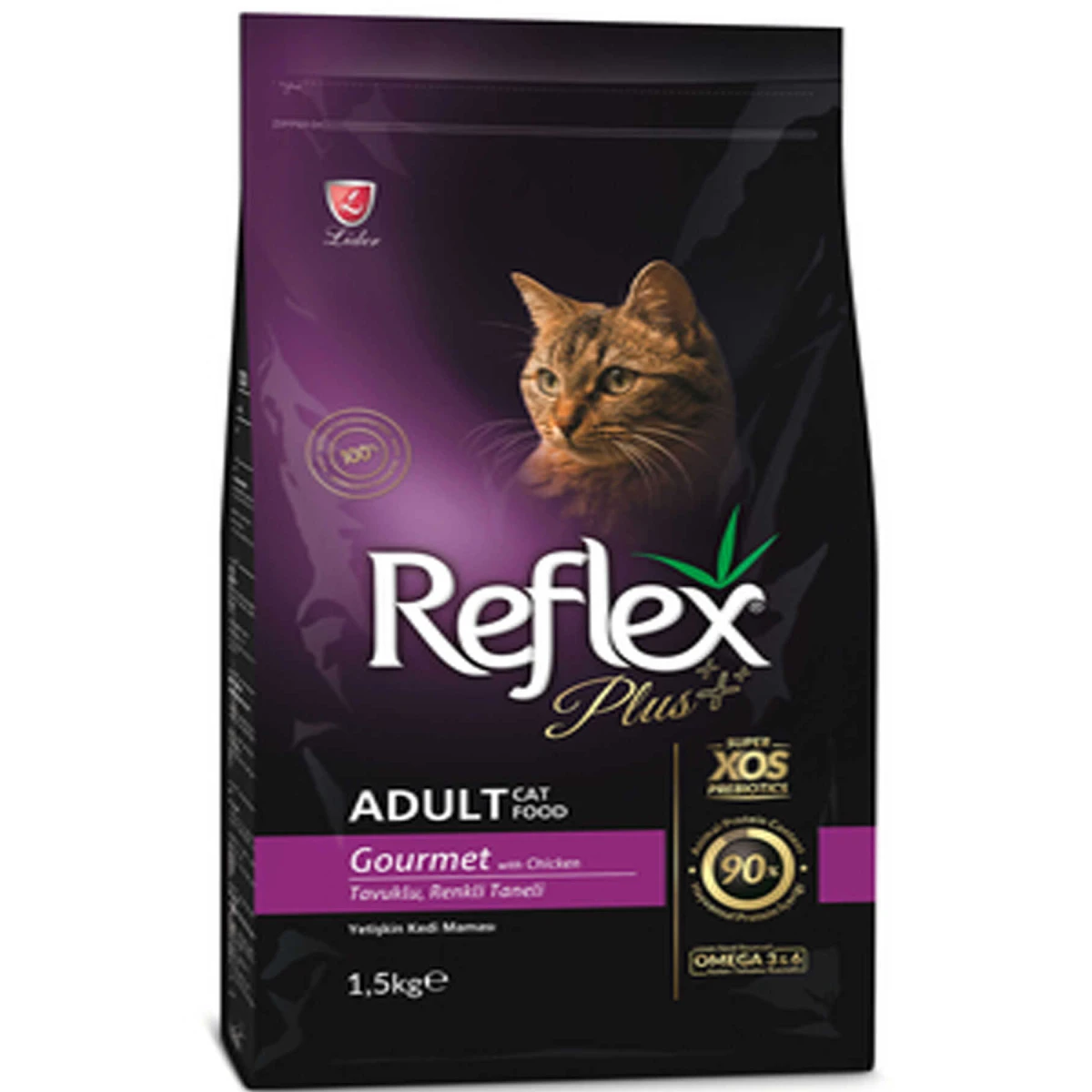 Reflex Plus Gourmet Renkli Taneli Tavuklu Yetişkin Kedi Maması 1,5kg