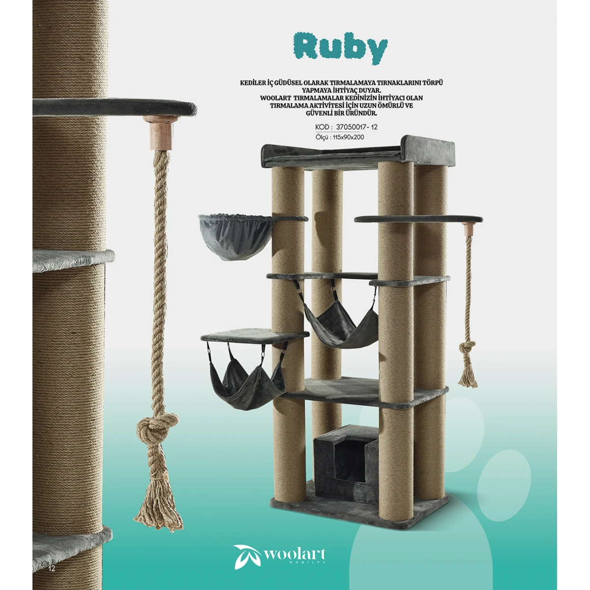 Ruby Kedi Tırmalama Mobilyası