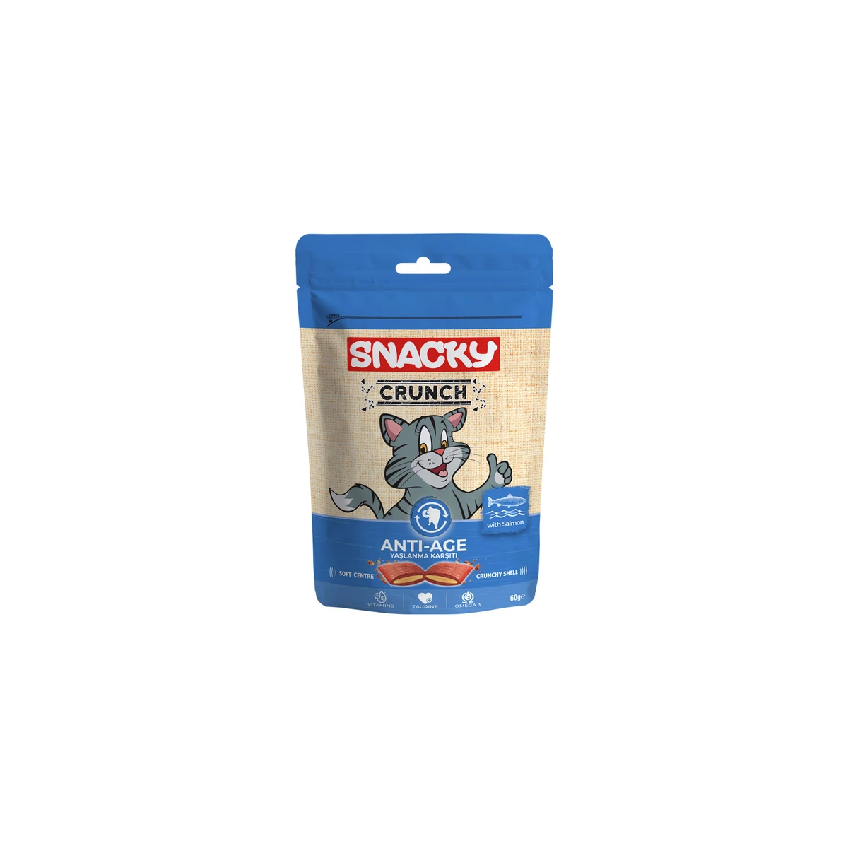 Snacky Kedi Crunch Ödül Anti-Age Somonlu