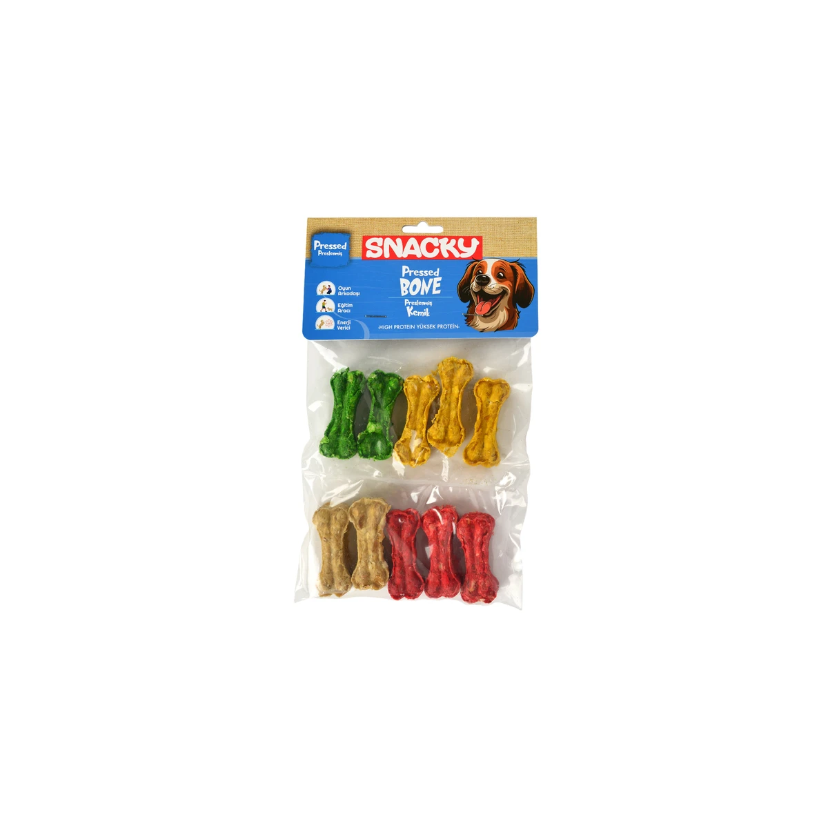 Snacky Munchy Köpek Press Kemik 10'lu *5cm *110g